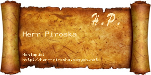 Herr Piroska névjegykártya