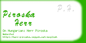 piroska herr business card